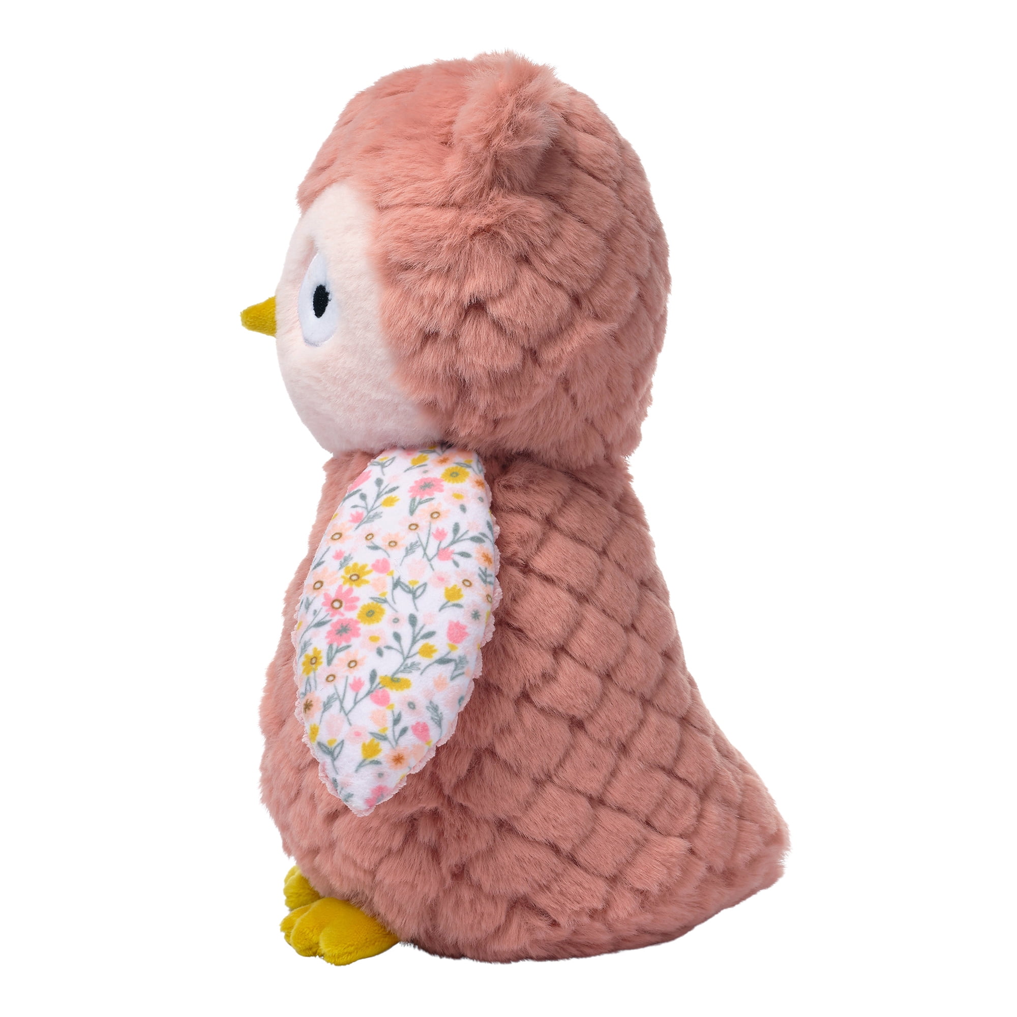 Lambs & Ivy Little Garden Textured Floral Plush Owl Stuffed Animal Toy - Twiggy