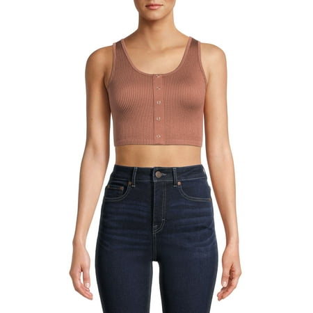 

No Boundaries Juniors Seamless Henley Bra
