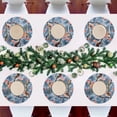 thumbnail image 7 of Ryvnso Birds and Christmas Candy Round Plate Mats Dining Table Placemat Set of 4 for Holiday Decoration, 7 of 7