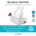 thumbnail image 3 of Luxrite 3 inch Square Ultra Thin LED Recessed Light with J-Box 8W 5 Color Selectable Dimmable 540 Lumens IC Rated 6-Pack, 3 of 8
