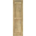 thumbnail image 5 of Ekena Millwork 18"W x 44"H Americraft Two Equal Flat Panel Exterior Real Wood Shutters (Per Pair), Unfinished, 5 of 12