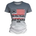 thumbnail image 5 of Only Moment American Pride Graphic Tee Crew Neck Short Sleeve Patriotic Graphic Tee 4th of July Independence Day Shirt Casual Short Sleeve Tops Light Blue,2XL, 5 of 9