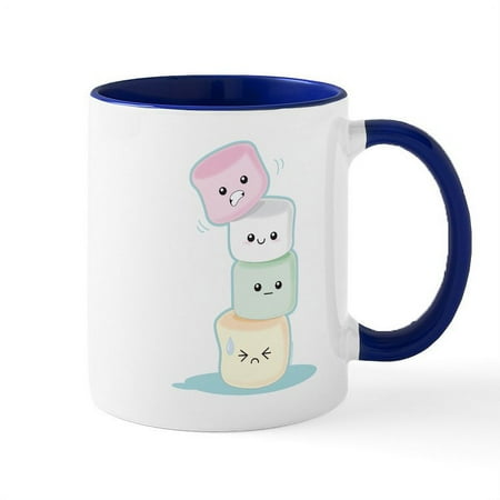 

CafePress - Stacked Marshmallows Mug - 11 oz Ceramic Mug - Novelty Coffee Tea Cup