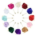 thumbnail image 1 of Boutonnieres de Rosa para Novio Alfileres de Boutonnieres para Hombres Ceremonia de Boda Aniversario Cena Formal Fiesta 12 Colores en Set, 1 of 5