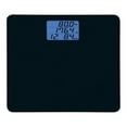thumbnail image 1 of Báscula digital Tanita HD-384 - Capacidad de 200 kg (440 lb), tecnología japonesa, pantalla multiunidad (LBS, KG, STD), activación al subirse, pantalla LCD retroiluminada azul y vidrio templado (negro, 1 of 1