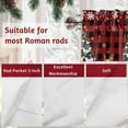 thumbnail image 7 of Christmas Gnome Valances for Windows, 54 x 18in, Squirrel Cat Xmas Tree Snowflake Red Plaid Rod Pocket Kitchen Valance Curtain Light Filtering Window Treatments for Living Room Bedroom, 1 Panel, 7 of 7