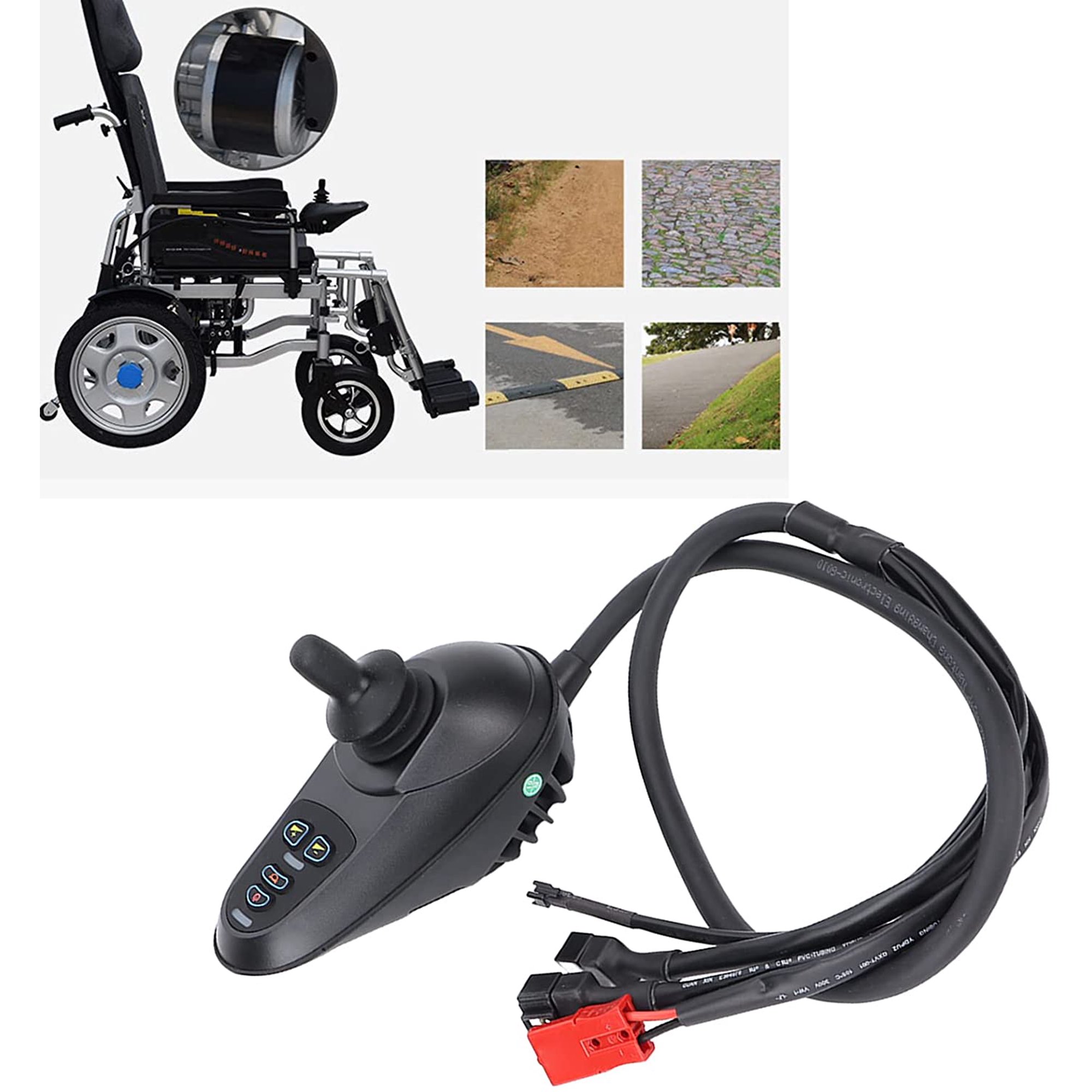 Electric Wheelchair Joystick Controller Replacement Brushed 4P