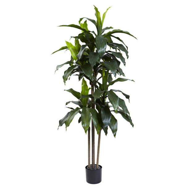 Nearly Natural 5 ft. Dracaena Plant UV Resistant Silk Tree - Walmart.com