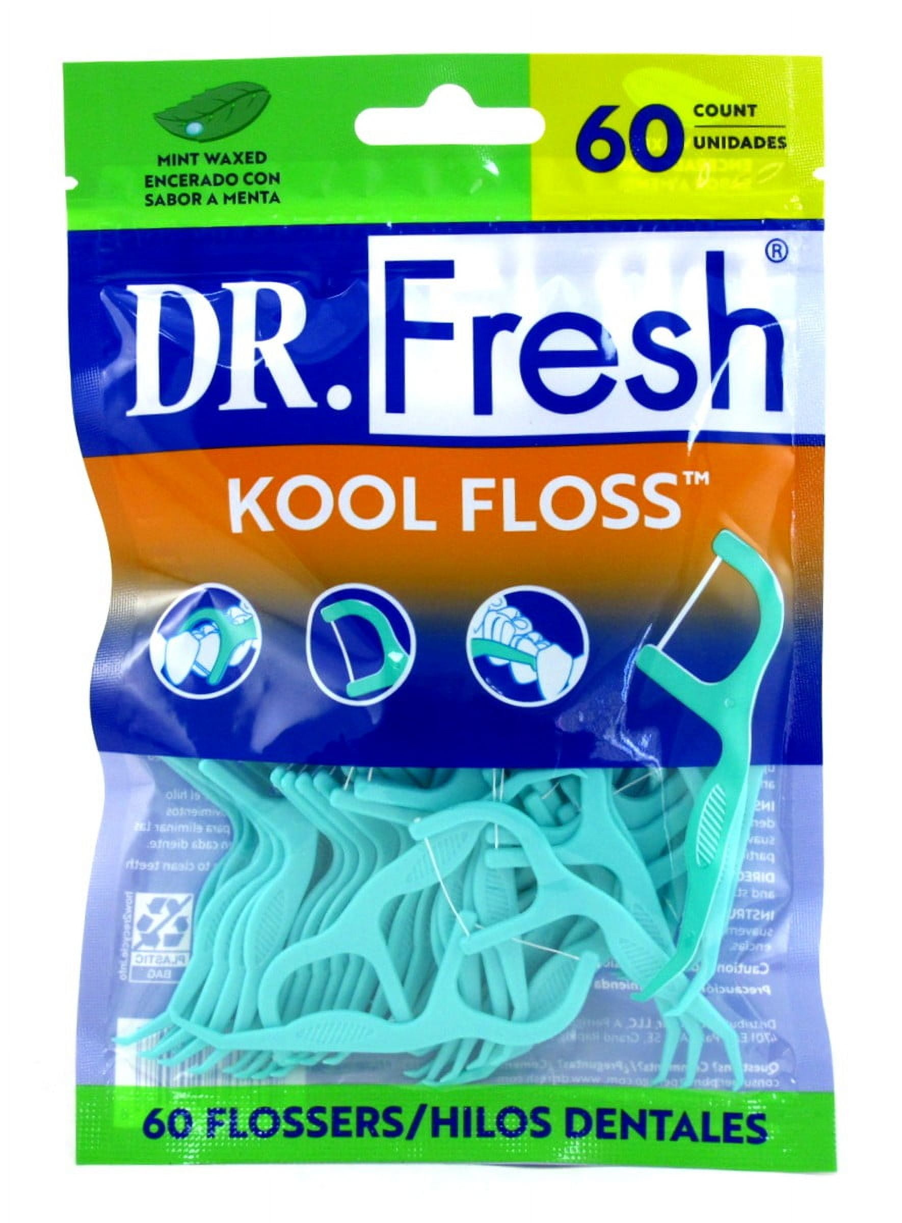 Dr. Fresh Kool Floss, 60 count Dental Flossers, Gum Disease