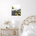 thumbnail image 4 of Yellow Floral Wall Art for Living Room Country Black and White Wildflower Pictures Wall Decor Flower Nature Plant Framed Canvas Wall Art for Bedroom Bathroom Home Office Decor,12L X 12W Inches, 4 of 6