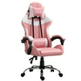 thumbnail image 1 of Vinsetto Chaise de Jeu de Course avec Support Lombaire, Coussin de Tête, Fauteuil Inclinable Pivotant pour Bureau, Rose, 1 of 10