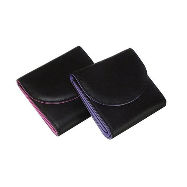 Royce Leather RFID Portefeuille à Trois Volets Compact pour Femme en Cuir Véritable