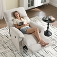 thumbnail image 4 of Bonzy Home Vintage Style Electric Recliner Chair with USB Port For Living Room and Bedroom, White, 4 of 9