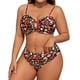 thumbnail image 2 of Traje de baño tankini de talla grande para mujer, bikini sin tirantes con recortes florales, traje de baño de dos piezas, traje de baño de dos piezas para mujer, trajes de baño tankini para mujer, tra, 2 of 7