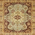 thumbnail image 1 of Ahgly Company Indoor Square Abstract Yellow Orange Oriental Area Rugs, 4' Square, 1 of 6