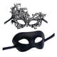 thumbnail image 3 of Máscaras de Disfraces Salvador para mujeres y hombres cómoda para baile de graduación Mardi Gras Negro, 3 of 10
