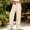 Beige, variant on Women's Solid Jogger Pants, Elastic Drawstring Waist Loose Athletic Long Trousers with Pockets, Comfort Casual Sport Bottoms for Daily Workout & Street Wear Beige XL(XL)