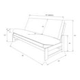 thumbnail image 4 of Full Size Futon Frame Set - Convertible Sofa Bed - Hardwood Mocha Finish, 4 of 6