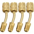 thumbnail image 1 of Paquete de 4 adaptadores R410A, adaptador de puerto de carga de vacío, convertidor de latón con dedal de 5/16 pulgadas, hembra Sae, 1 of 5