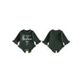 thumbnail image 3 of Cjfdfy Newborn Baby Girl Christmas Clothes Knit Ruffled Sweater Romper First Christmas Letter Bow Embroidery Bodysuits Infant Christmas Fall Winter Warm Clothes 0-12M, 3 of 7
