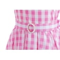 thumbnail image 5 of Girls Pink Strappy Dress Kids Plaid Cami Party Dress, 5 of 5