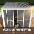 thumbnail image 3 of Mirador 111S Outdoor Pergola Aluminum Sliding PC Door w/Handle 10' Side, 4 Panels, White(Not Pergola), 3 of 7