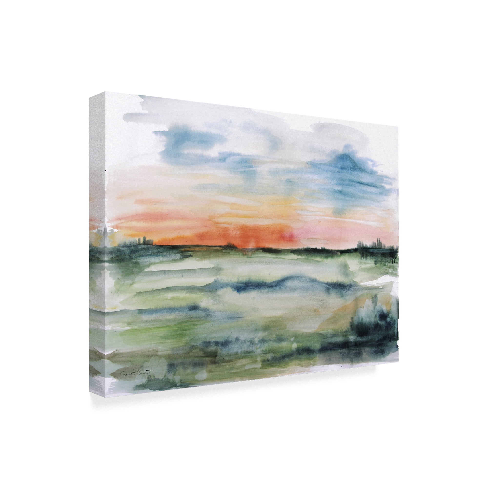 Trademark Fine Art 'Watercolor Landscape' Canvas Art by Jean Plout