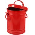 thumbnail image 1 of Mini bote de basura de escritorio para exteriores, de metal, estilo vintage, de hierro rojo, para oficina., 1 of 6