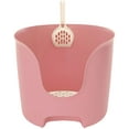 thumbnail image 2 of Richell 60001 PAW TRAX High Wall Cat Litter Box - Pink, 2 of 2