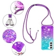 thumbnail image 5 of Funda para Samsung Galaxy S22 5G Brillantina Líquida Divertida Reluciente y con Cristales en Movimiento Cuerpo Cruzado con Cordón Ajustable, 5 of 5