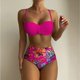 thumbnail image 2 of MKLEKYY Trajes De Baño Completo Mujer Womens Bikini Sets High Waisted Two Piece Swimsuits Floral Print Swimwear Swimsuits, 2 of 5