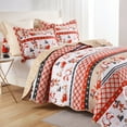 thumbnail image 2 of Festive Christmas Quilt Bedspread Set - Holiday Bedding for a Warm, Seasonal Touch, 2 of 8
