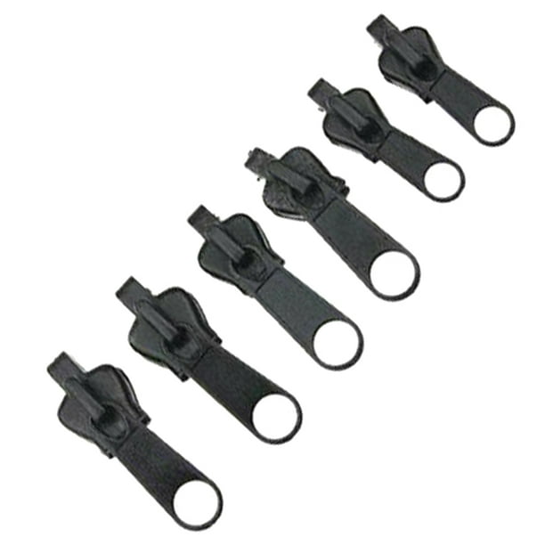 Universal Zipper Repair Replacement Fix Broken Kit - 6 Pack (Black)