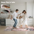 thumbnail image 2 of Joyfy Soft Floral Washable Runner Rug 2'x6' Non-Slip Kitchen Carpet with Rubber Backing for Entryway, Laundry, Bedroom, Indoor Use (Pink), 2 of 7