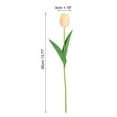 thumbnail image 2 of Uxcell 24Pcs Tulipanes Falsos Flores Artificiales, Tulipanes Artificiales de PU que Lucen Reales con Tallos, Amarillo Pálido, 2 of 6