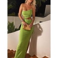thumbnail image 2 of Vestido largo ajustado sin mangas con tirantes finos y abertura hasta el muslo para mujer, vestido de verano para fiesta y club, 2 of 6