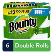 Angle View: Bounty Select-A-Size Paper Towels, White, 6 Double Rolls