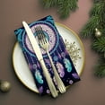 thumbnail image 3 of Bahomeck Cloth Napkins Set Of 4 Beautiful Dreamcatcher On Black Background Square Napkins Washable Dining Table Napkin For Home Holiday Wedding Party Dinner Decor 18*18 Inch, 3 of 3