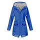 thumbnail image 2 of Puntoco Chaqueta de lluvia de color sólido para mujer con capucha al aire libre a prueba de viento suelta con abrigo de bolsillo Puntoco Puntoco-1, 2 of 5