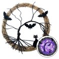 thumbnail image 2 of Coronas De Murciélagos Bat Black Cat Wreath Hecho a mano Ambiente festivo para el hogar Suministros para fiestas navideñas Ndcxsfigh Libre de BPA, 2 of 8