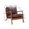 thumbnail image 5 of MOONMISS Leather Upholstery Mid Century Wood Frame Accent Armchair for Living Room-Brown, 5 of 5