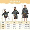 thumbnail image 3 of Dailycode Wearable Blanket Hoodie Oversized Sherpa Flannel Blankets with Pocket for 3-14 Year Old Gorgeous Butterflies, 3 of 7