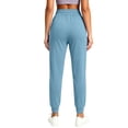 thumbnail image 5 of Womens Workout Sweatpants Drawstring Elastic Waist Jogger Pants with Pockets Gym Casual Light Blue S, 5 of 9