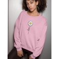 thumbnail image 2 of Love Daisy Positive Heart  Sweatshirt Women -Image by Shutterstock, Female Small, 2 of 4