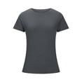 thumbnail image 4 of Eres Más Que una Camisa de Puntuación de Prueba Sexy de Manga Corta Lentejuelas Suelta Camisa de Blusa con Cuello en V, Poliéster, 4 of 6