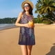 thumbnail image 3 of Fotbe Fireworks2 Vestido de Verano sin Mangas para Mujer – Vestido Midi Línea A, Estilo Camiseta Floral, Vestido Playero Casual y Fluido, 3 of 7