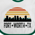 thumbnail image 4 of Inktastic Fort Worth Texas Skyline Retro Boys or Girls Baby Bib, 4 of 4