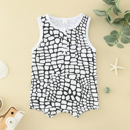 

NIUREDLTD Summer Style Babys Boys Girls Sleeveless Vest Leopard Prints Romper Bodysuit