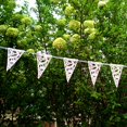 thumbnail image 3 of 8M Banderines bncos Banderines de cumpleaños Boda Decoración colgante Yotijar banderines, 3 of 4