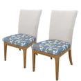 thumbnail image 2 of Honeii Blue Bathroom Print Square Cushion Cover with Elastic Band & Ties,Sofa Cushion Covers,Furniture Protector for Living Room,Washable Sofa Seat Slipcover-Two Pieces, 2 of 7
